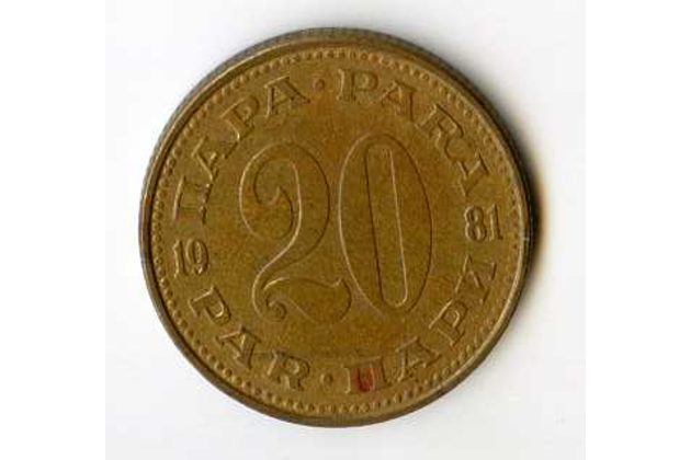 Mince Jugoslávie  20 Para 1981 (wč.246)    