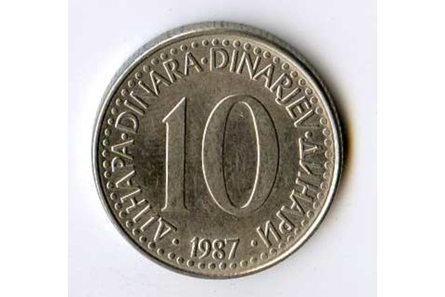 Mince Jugoslávie  10 Dinara 1987 (wč.608)      