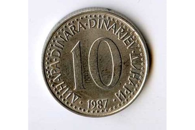 Mince Jugoslávie  10 Dinara 1987 (wč.609)      