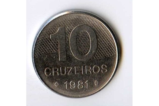 Mince Brazílie  10 Cruzeiros 1981 (wč.302)         