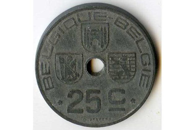 Mince Belgie 25 Cent 1942  (wč.66)     