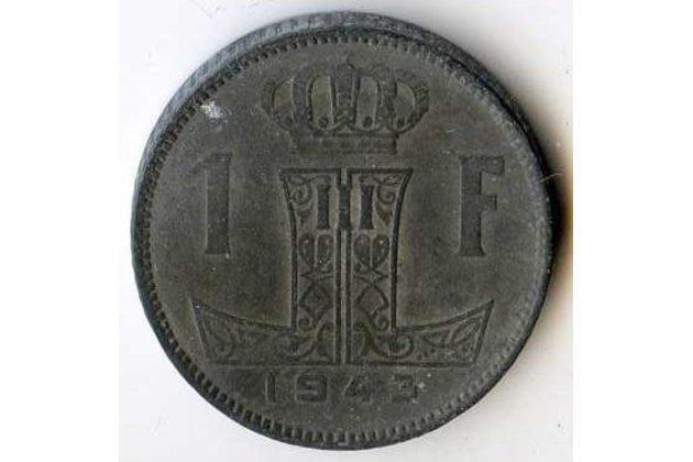 Mince Belgie 1 Franc 1943  (wč.104)               