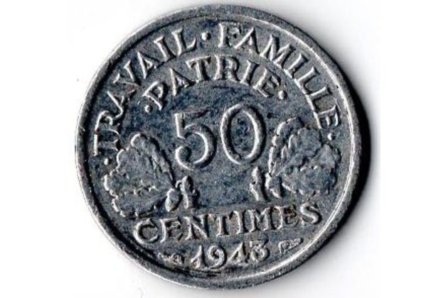 50 Centimes r.1943 (wč.285)