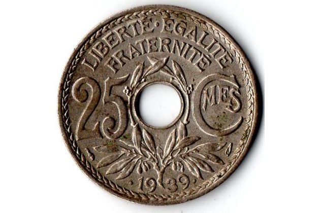 25 Centimes r.1939 (wč.263)