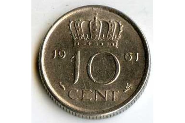 Mince Nizozemí 10 Cent 1961 (wč.104)          