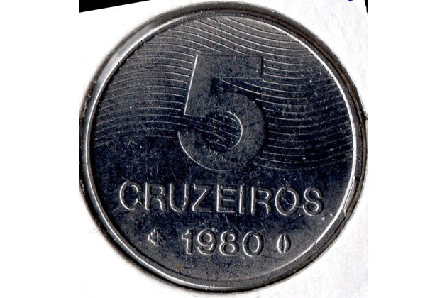 Mince Brazílie  5 Cruzeiros 1980 (wč.250)      