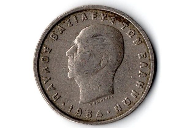 Mince Řecko  2 Drachma 1954 (wč.457)                