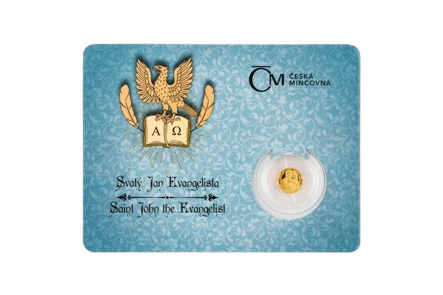 Zlatá mince Patroni - Svatý Jan Evangelista proof (ČM 2022) 