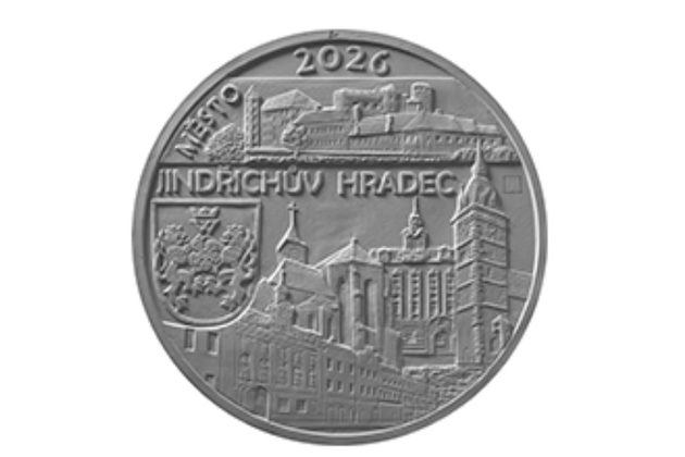 Zlatá mince 5000 Kč Městské památkové rezervace ČNB - Jindřichův Hradec proof (ČNB ? ) 