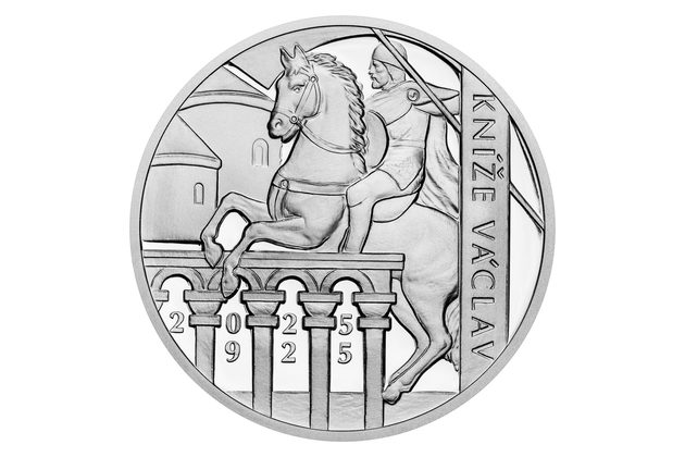 Stříbrná medaile Začátek vlády knížete Václava proof (ČM 2025)