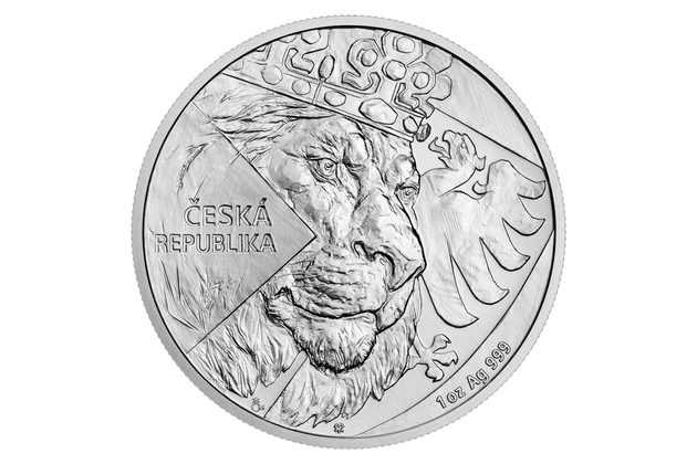 Stříbrná 1oz investiční mince Český lev  standard (ČM 2024)