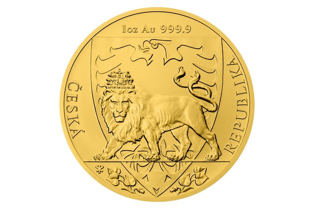 Zlatá uncová investiční mince Český lev 2020 standard (ČM 2020)