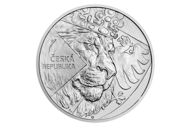 Stříbrná desetiuncová investiční mince Český lev  standard (ČM 2024)