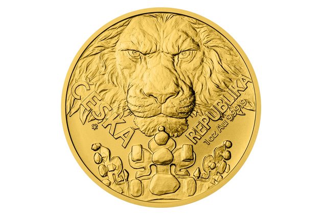 Zlatá uncová investiční mince Český lev standard (ČM 2023)