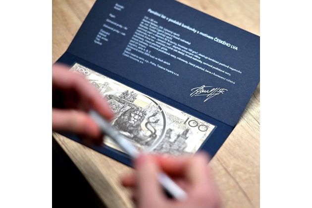 Pamětní list Český lev 2025 s podpisem autora (ČM 2025)