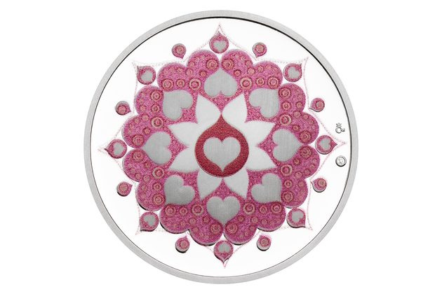 Stříbrná medaile Kapka naděje - Mandala - Láska proof (ČM 2024)