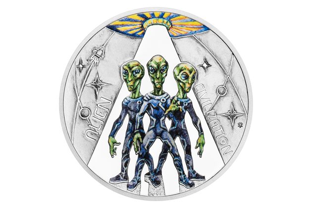 Stříbrná mince Mléčná dráha - Mimozemský život proof (ČM 2024)     