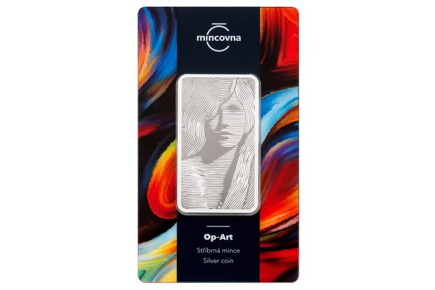 Stříbrná 100g mince Moderní umění - Op-Art proof (ČM 2025)