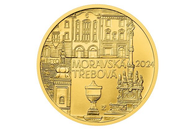 Zlatá mince 5000 Kč Městské památkové rezervace ČNB - Moravská Třebová standard (ČNB 2024)