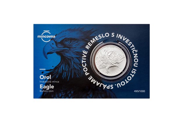 Stříbrná uncová investiční mince Orel standard číslovaná (ČM 2026)