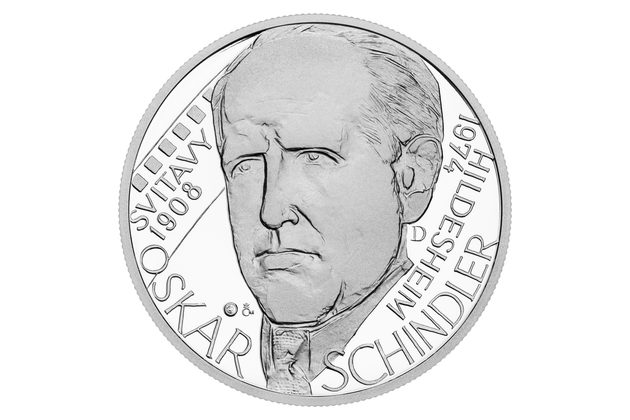 Stříbrná medaile Kult osobnosti -  Oskar Schindler proof (ČM 2024)  
