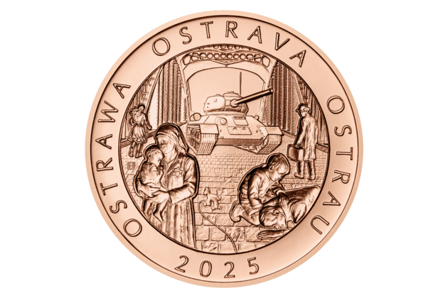 Měděná tolarová medaile Dějiny Ostravy - Osm staletí města - Ostrava válečná (2025)