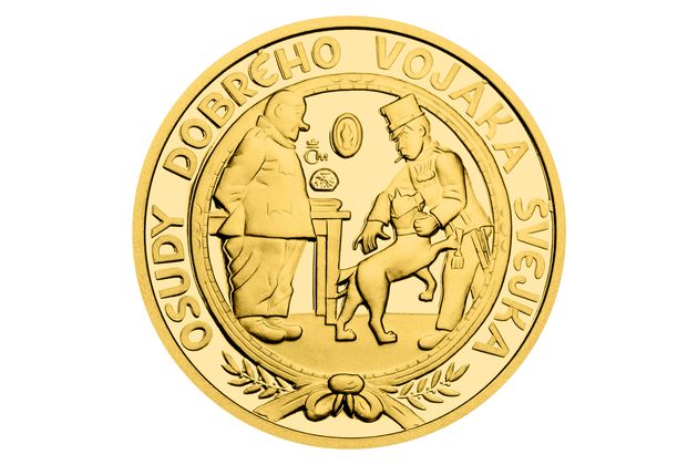 Zlatý dukát Josef Lada - Osudy dobrého vojáka Švejka - Stájový pinč proof (ČM 2026) 