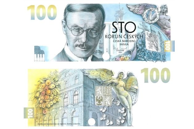 Pamětní bankovka 100 Kč Budování československé měny III – Vilém Pospíšil (ČNB 2026)