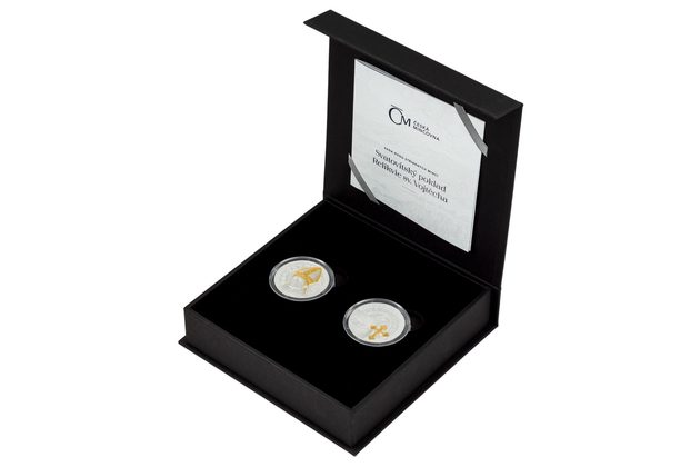 Sada dvou stříbrných mincí Svatovítský poklad - Relikvie sv. Vojtěcha selekt. pokov Au proof (ČM 2025)