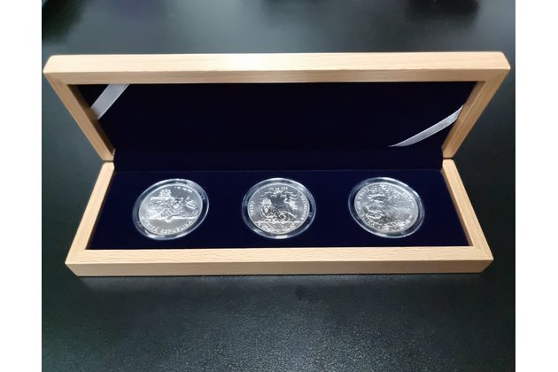 Sada tří uncových mincí Český lev 2019, 2020, 2021 standard (ČM 2019-2021) 