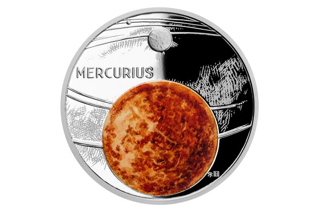 Stříbrná mince Sluneční soustava - Merkur provedení proof (ČM 2020)