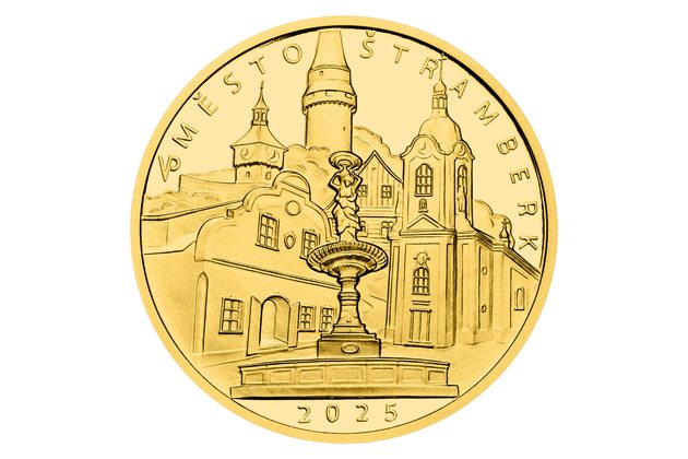 Zlatá mince 5000 Kč Městské památkové rezervace ČNB - Štramberk proof (ČNB 2025)