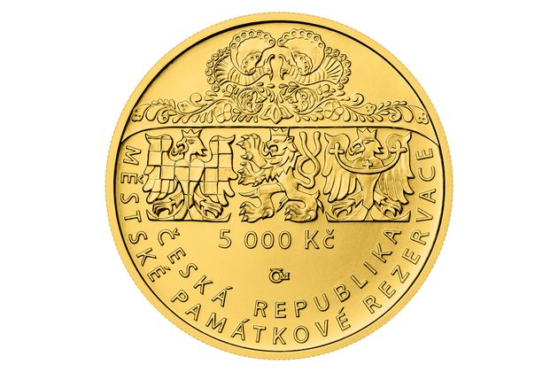 Zlatá mince 5000 Kč Městské památkové rezervace ČNB - Štramberk standard (ČNB 2025)