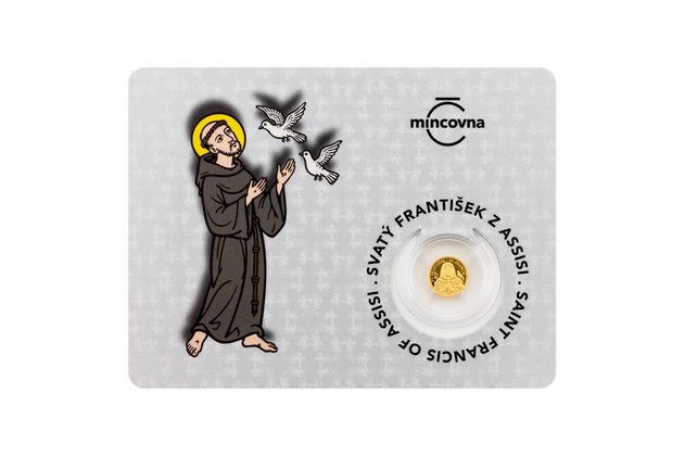 Zlatá mince Patroni - Svatý František z Assisi  proof (ČM 2026) 