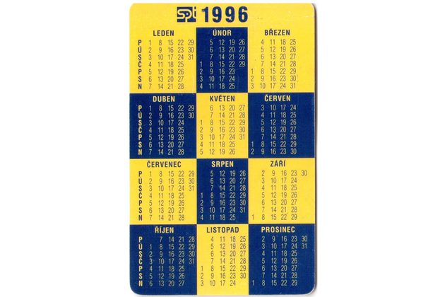 TK125 - Telefonní karta ČR Telecom - Kalendář 1996 (45/09.95/50)