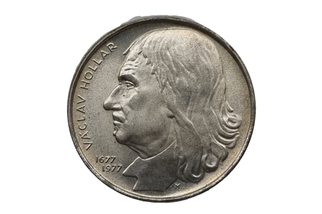 100 Kčs 300. výročí úmrtí Václava Hollara (1977)  (Wč.145)