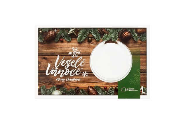 Papírový obal – Vánoce zelené na 1oz minci ČM