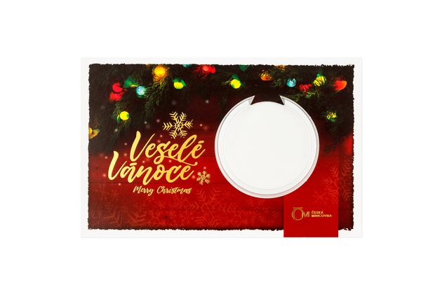 Papírový obal – Vánoce červené na 1oz minci ČM