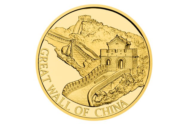 1 oddělený kus 3,11g - Zlatá 1/10oz mince Nových sedm divů světa - Velká čínská zeď  proof (ČM 2025) 