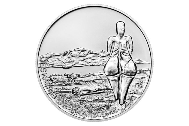 Stříbrná mince 200 Kč - 100. výročí nálezu plastiky ženy v Dolních Věstonicích, tzv. Věstonické venuše standard (ČNB 2025)