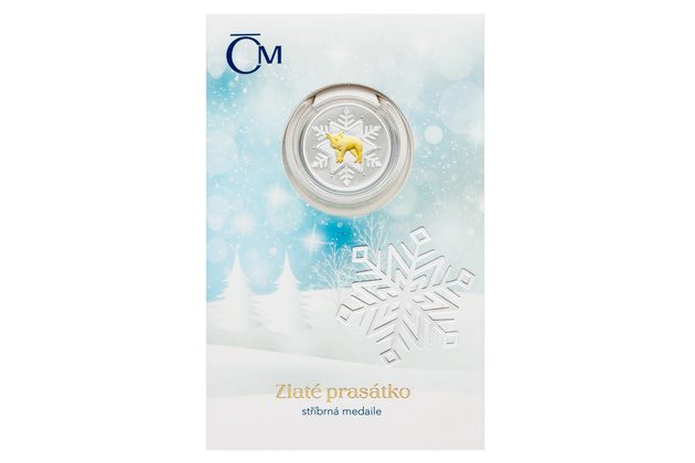 Stříbrná medaile Zlaté prasátko proof/selektivní pokov (ČM 2023)