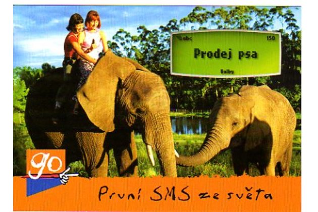 F 37609 - GO první sms ze světa