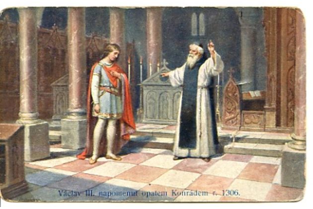 C 38439 - Václav III. napomenut opatem Konrádem 1306