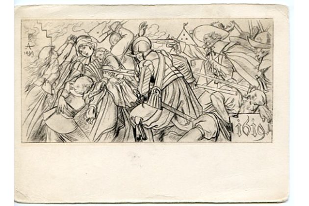 E 39743 - M. Aleš - Dobytí Písku Švédy