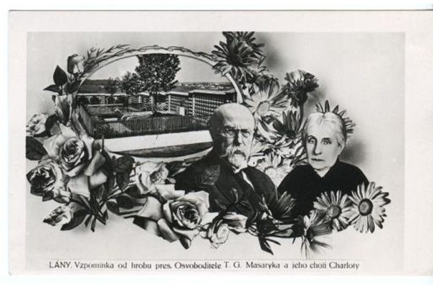 B 43609 - T.G. Masaryk - hrob prezidenta a jeho choti v Lánech