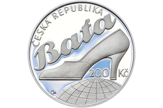 Stříbrná mince 200 Kč - 100. výročí narození Tomáše Bati mladšího provedení standard (ČNB 2014)