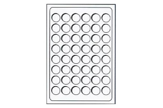 Plato na mince vínové s průhledným krytem- průměr 27mm- 48 polí