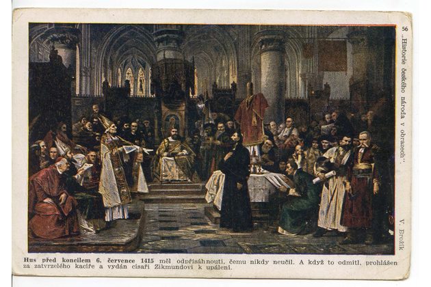 F 58623 - V. Brožík - Hus před koncilem 6. července 1415