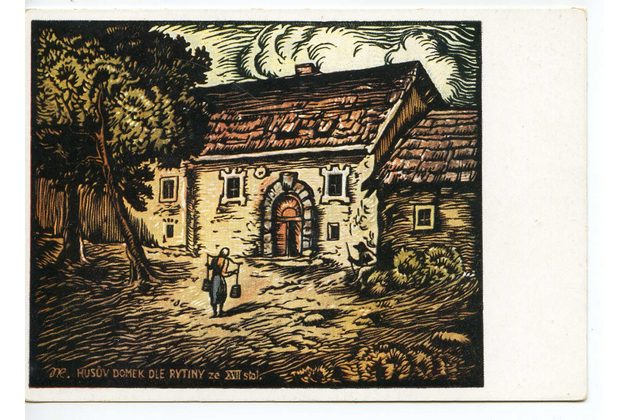 F 58626 - Josef Krejsa - Husův rodný domek v Husinci