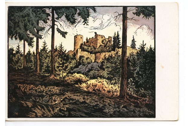 F 58627 - Josef Krejsa - Zříceniny hradu Helfenburka u Bavorova